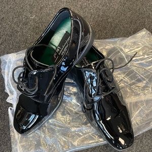 Frederico Leone Chicago Black Pantent Tuxedo Shoes Size 8 Wide